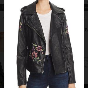 Baxley Embroidered Faux Leather Jacket